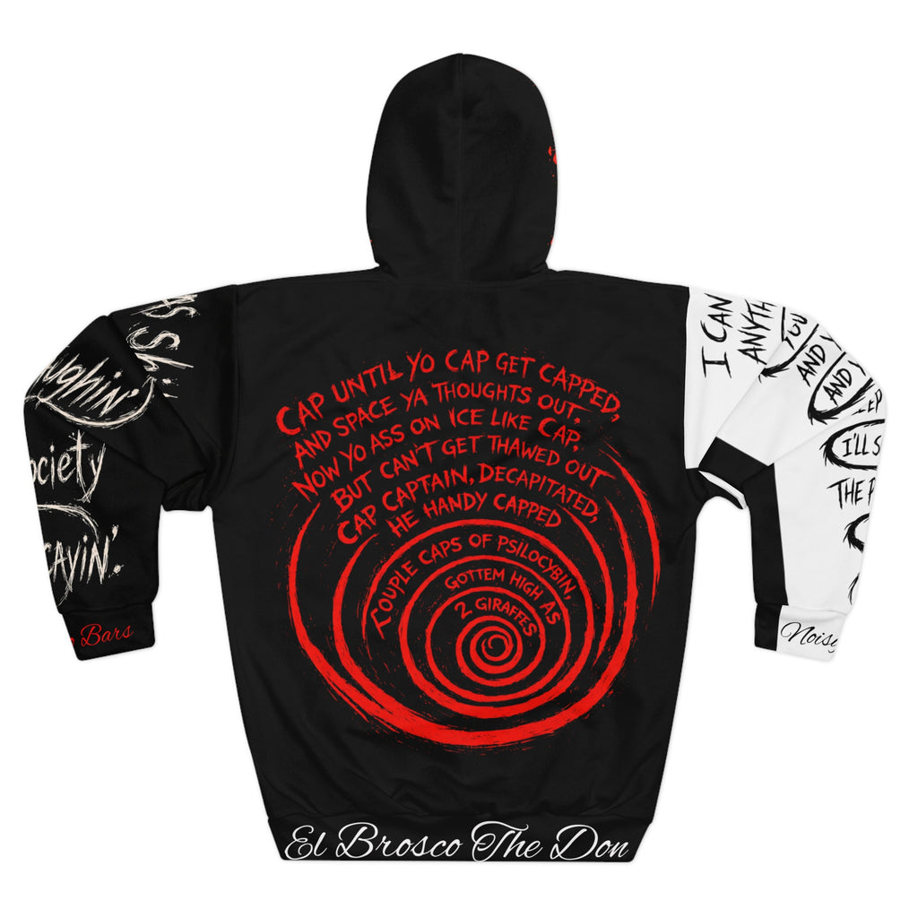 CAP Graphic Hoodie — Red & Black Thought Spiral Pullover