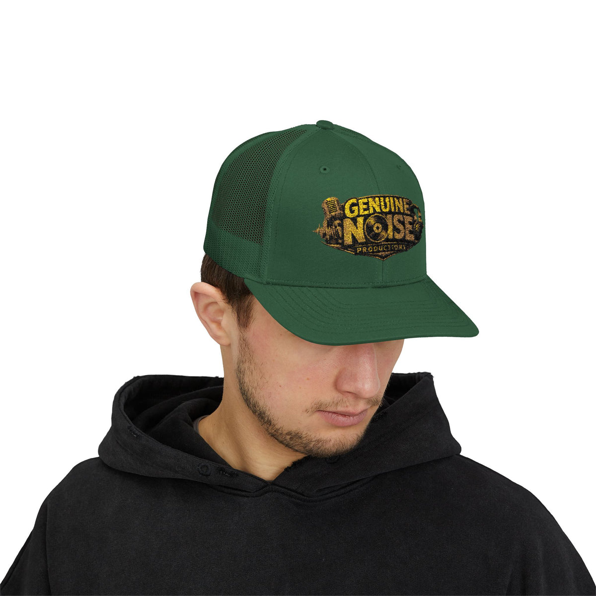 Trucker Cap - "Genuine Noise Productions" Retro Logo Mesh Snapback