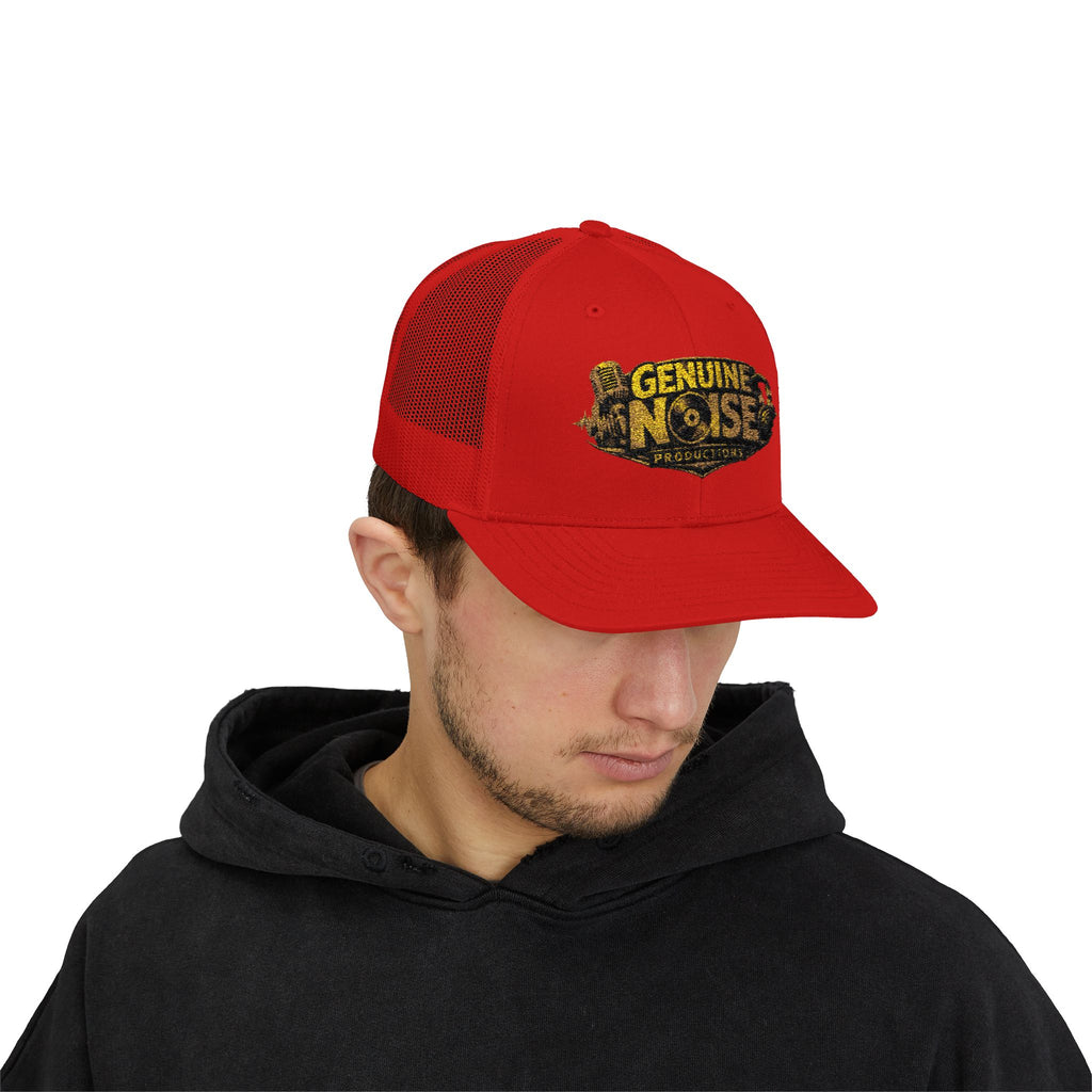 Trucker Cap - "Genuine Noise Productions" Retro Logo Mesh Snapback