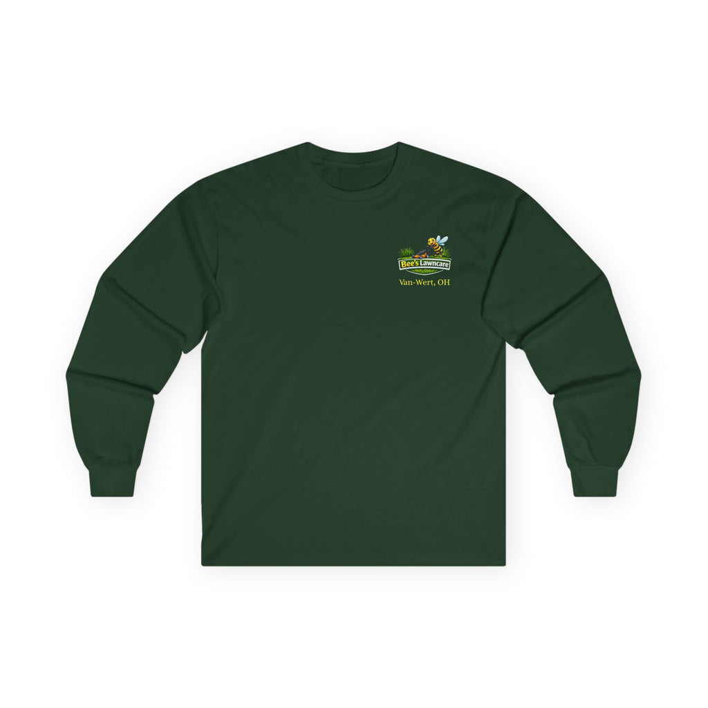 Bee's Lawncare Long Sleeve Tee — Lawn Care Logo Shirt