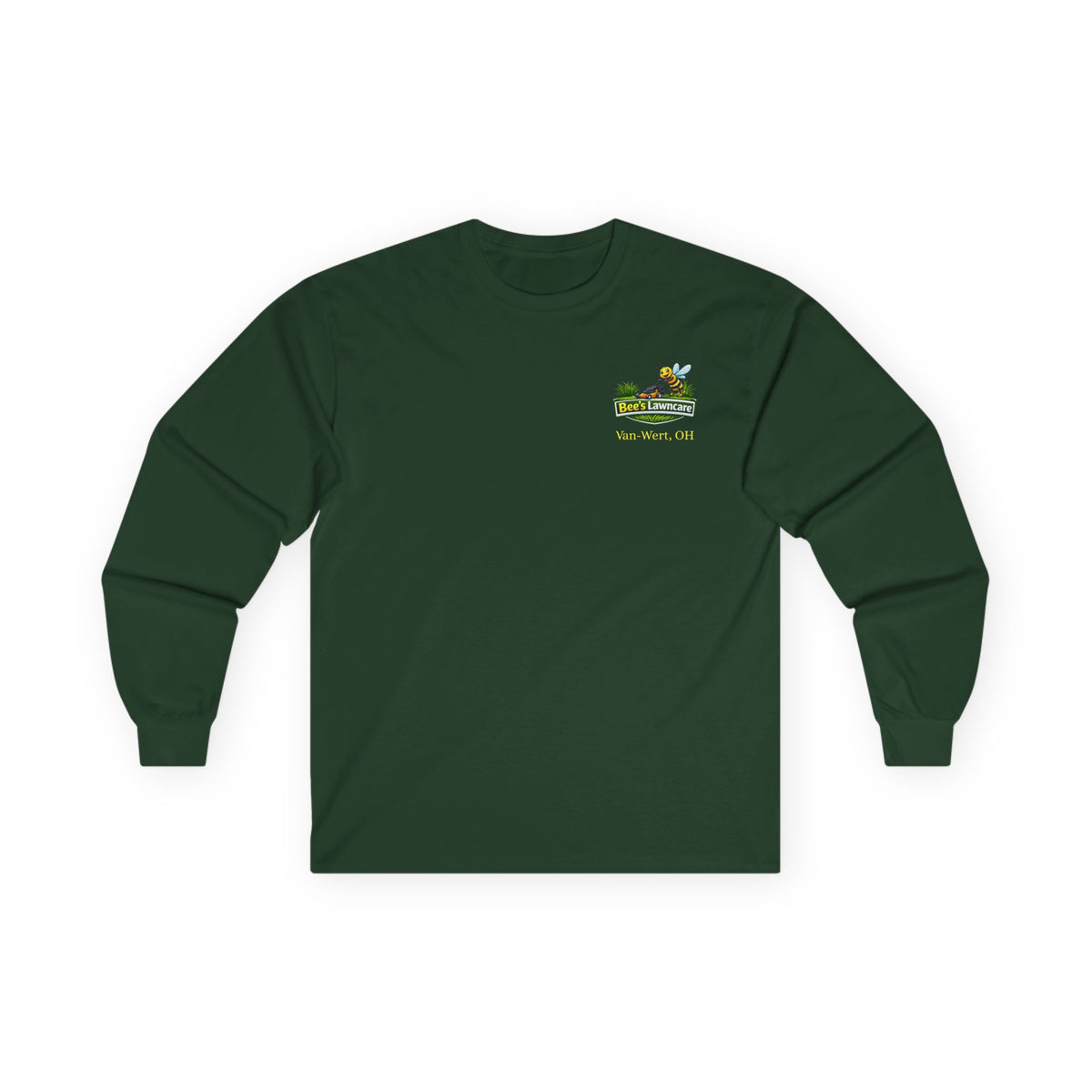 Bee's Lawncare Long Sleeve Tee — Lawn Care Logo Shirt