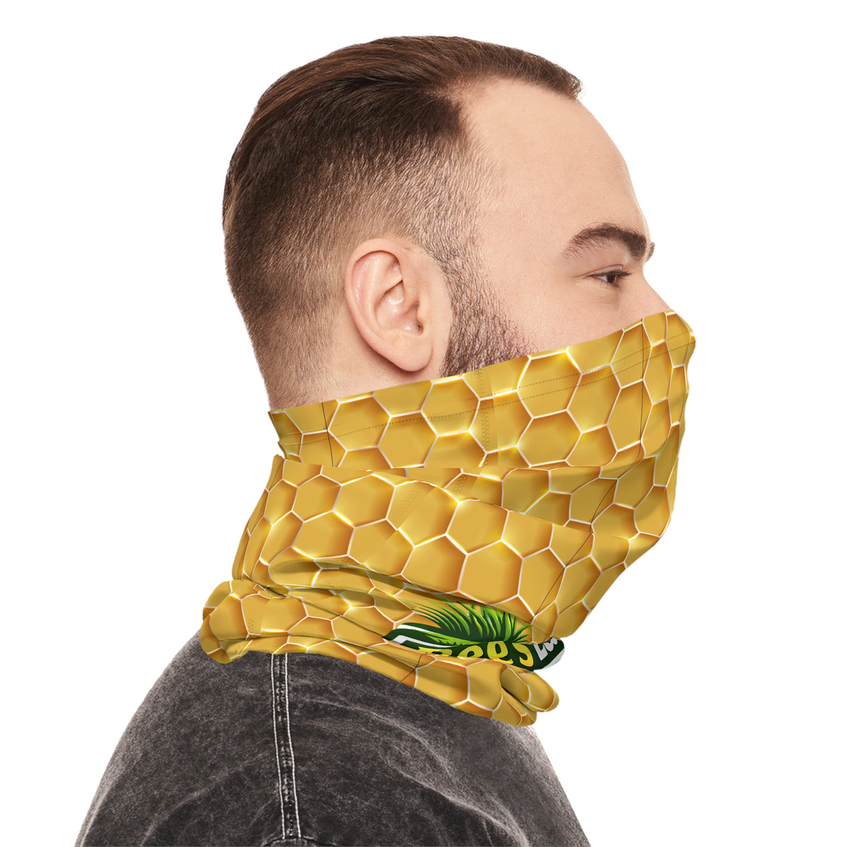 Bee's lawncare  Head Neck Gaiter — Green Insect Face Bandana