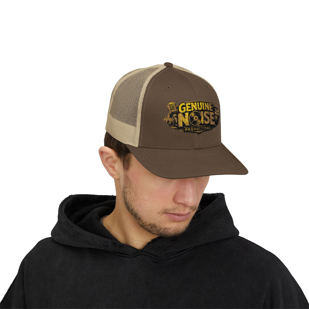 Trucker Cap - "Genuine Noise Productions" Retro Logo Mesh Snapback