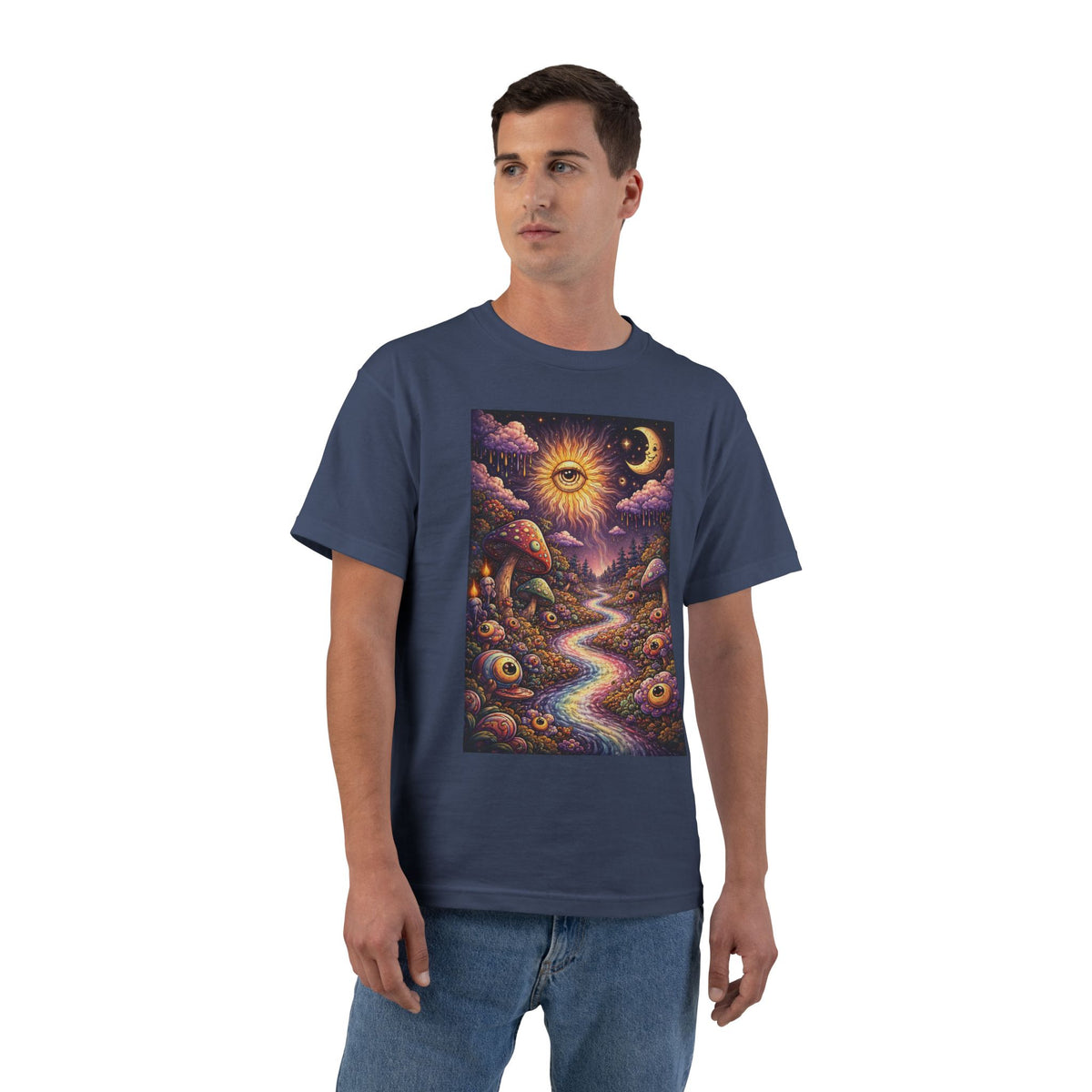 5x Psychedelic Sun & Moon T- shirt
