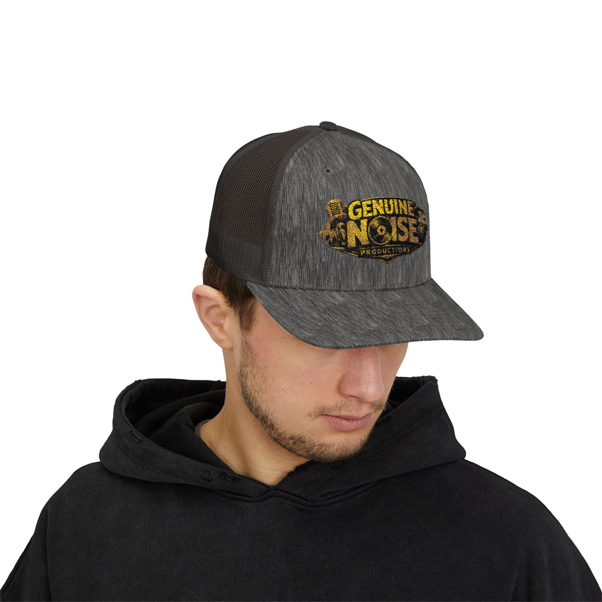 Trucker Cap - "Genuine Noise Productions" Retro Logo Mesh Snapback
