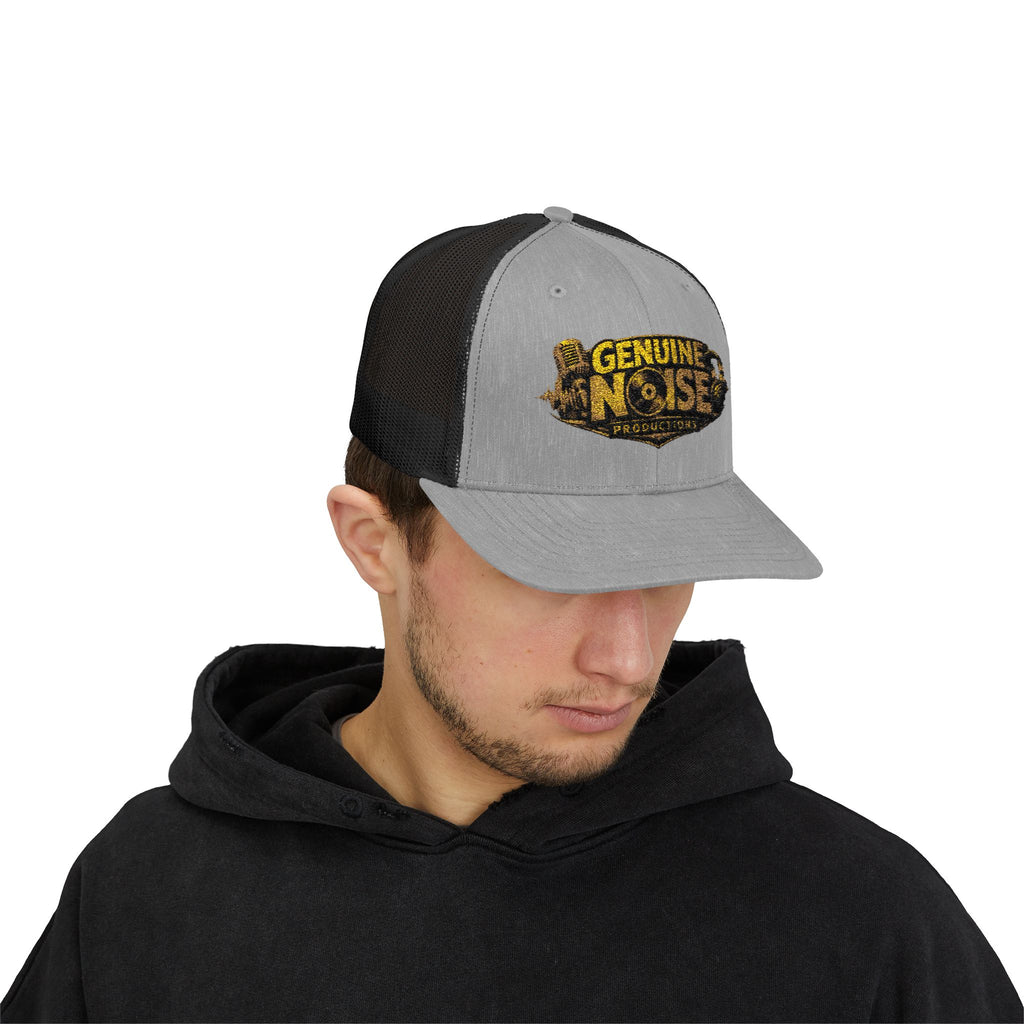 Trucker Cap - "Genuine Noise Productions" Retro Logo Mesh Snapback