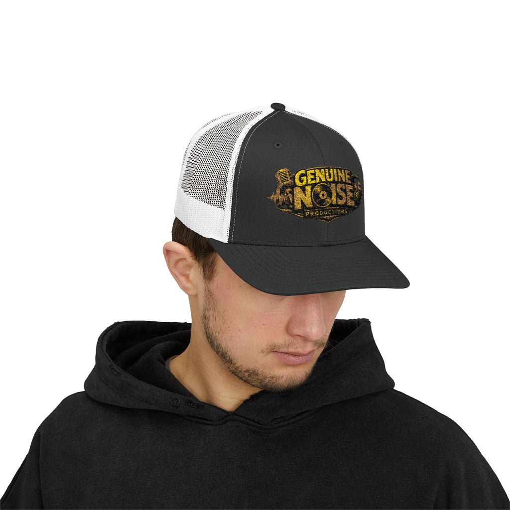 Trucker Cap - "Genuine Noise Productions" Retro Logo Mesh Snapback