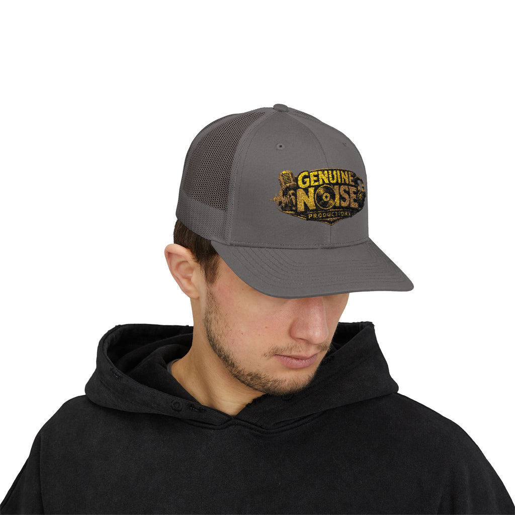 Trucker Cap - "Genuine Noise Productions" Retro Logo Mesh Snapback