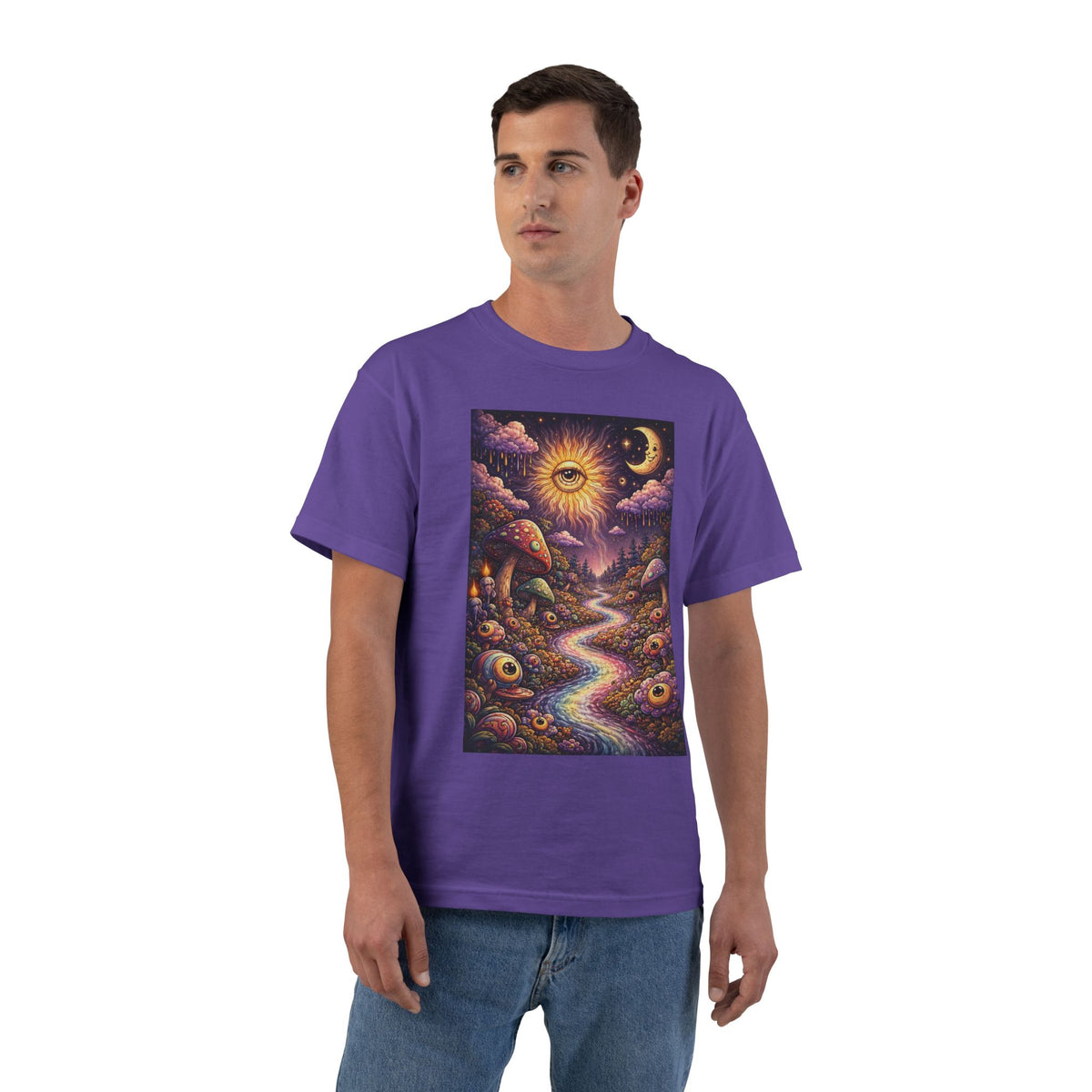 5x Psychedelic Sun & Moon T- shirt