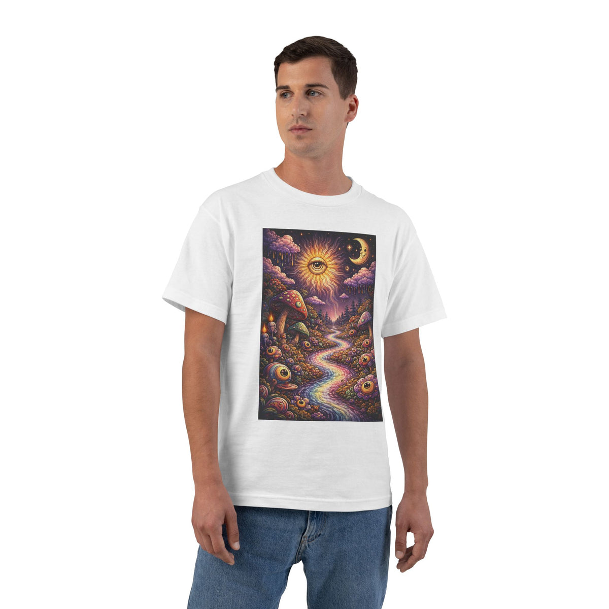 5x Psychedelic Sun & Moon T- shirt