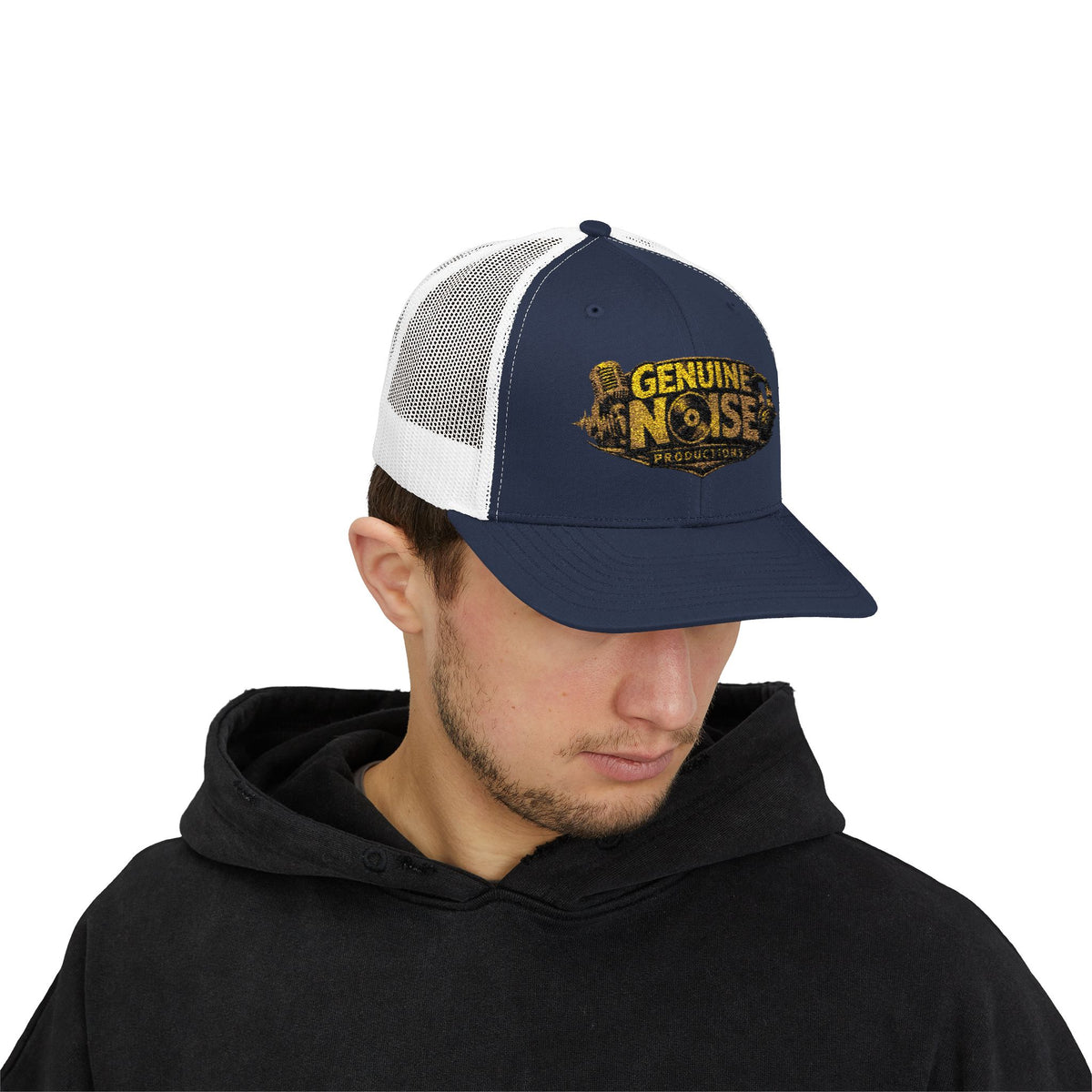 Trucker Cap - "Genuine Noise Productions" Retro Logo Mesh Snapback