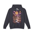 Psychedelic Sun & Moon Hoodie — Mystical Mushroom Path Graphic Sweatshirt