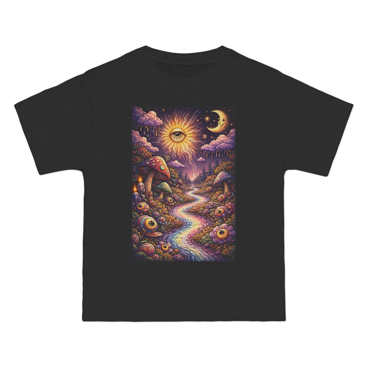 5x Psychedelic Sun & Moon T- shirt
