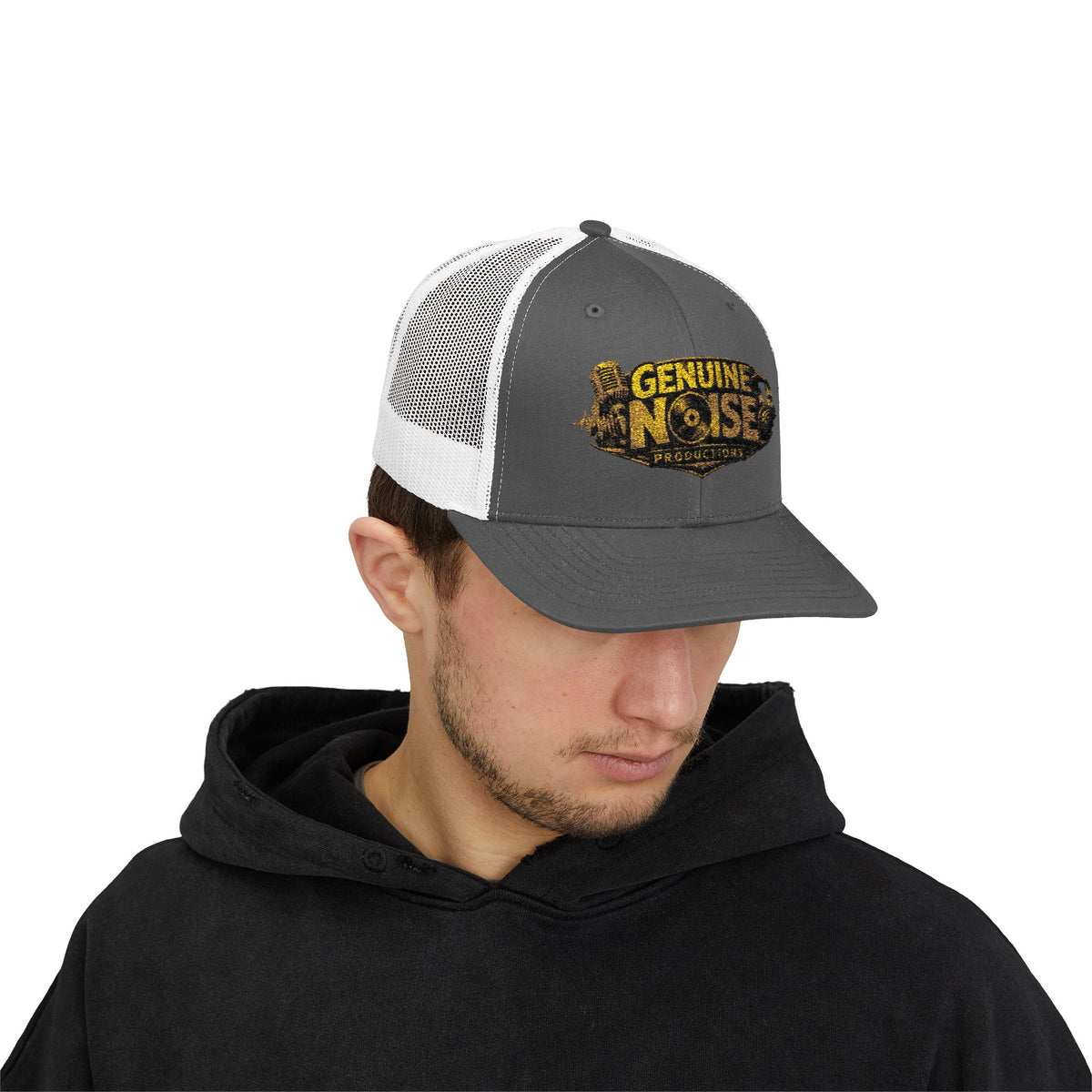 Trucker Cap - "Genuine Noise Productions" Retro Logo Mesh Snapback