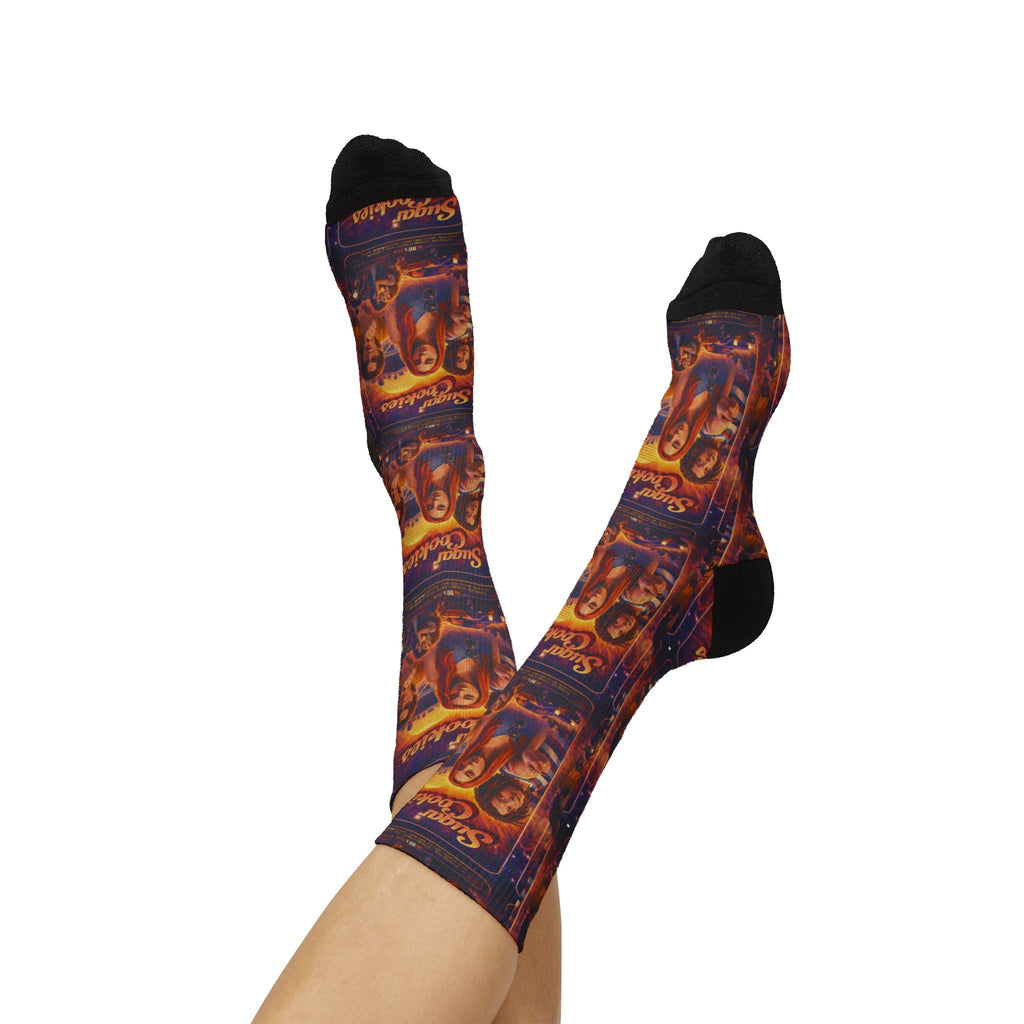 Sugar cookies Retro Movie Poster Sublimation Socks — Vintage Cinema Art Crew Socks
