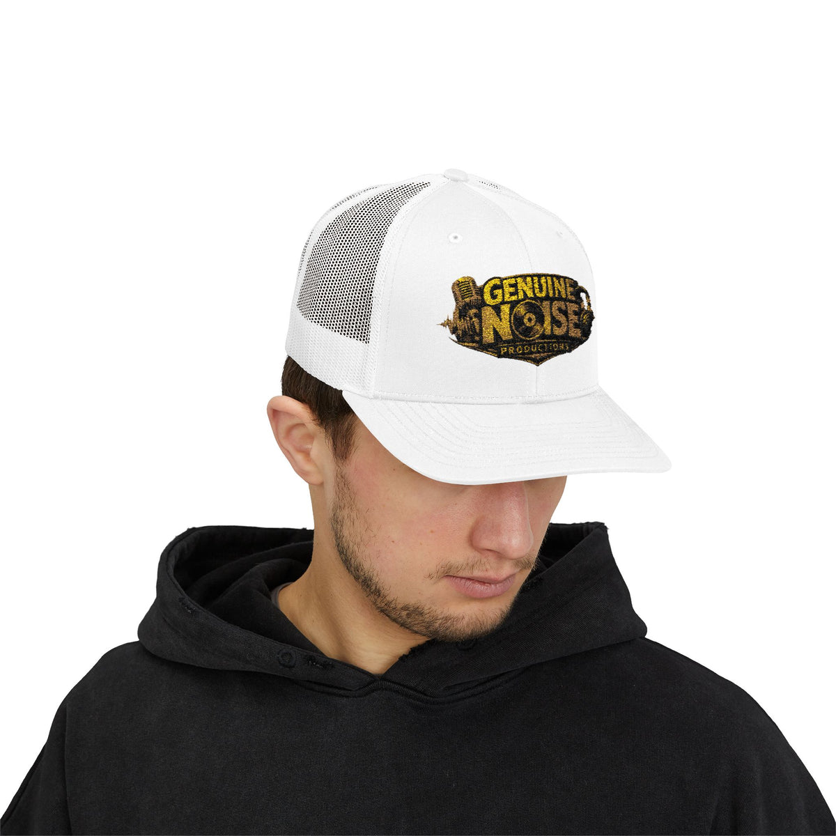 Trucker Cap - "Genuine Noise Productions" Retro Logo Mesh Snapback
