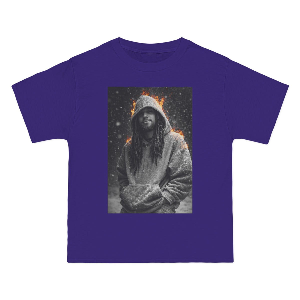 5x Hooded Figure Graphic T-Shirt — Moody Dark Portrait Tee