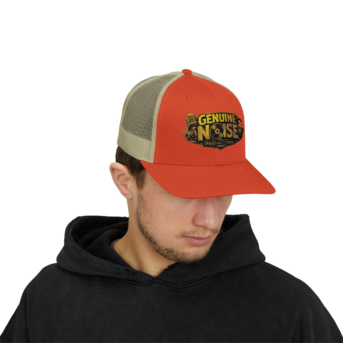 Trucker Cap - "Genuine Noise Productions" Retro Logo Mesh Snapback