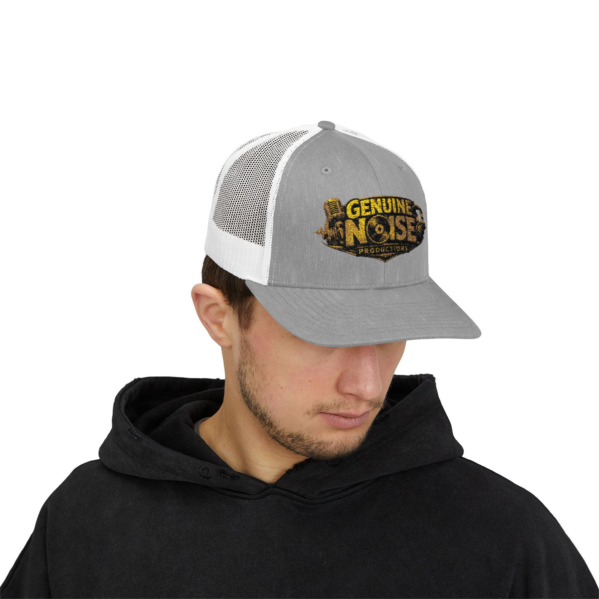 Trucker Cap - "Genuine Noise Productions" Retro Logo Mesh Snapback