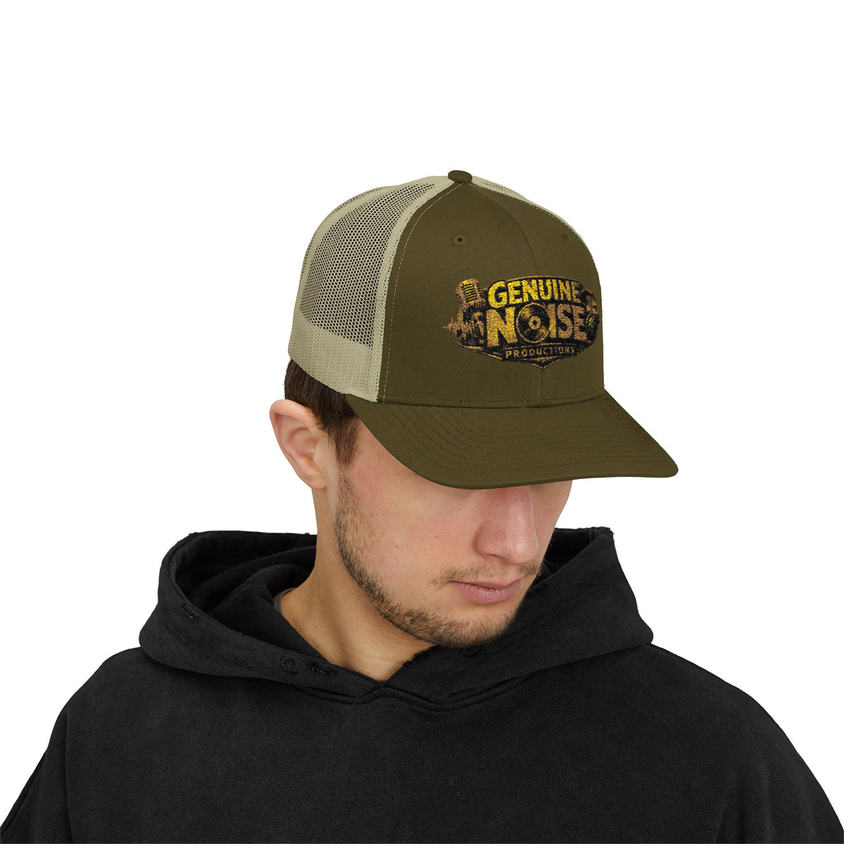 Trucker Cap - "Genuine Noise Productions" Retro Logo Mesh Snapback