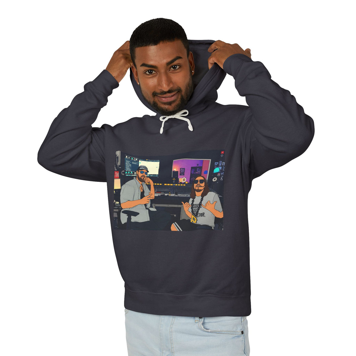Studio - Ft El Brosco The Don & NoisyBoii Retro Movie Poster - Hoddie
